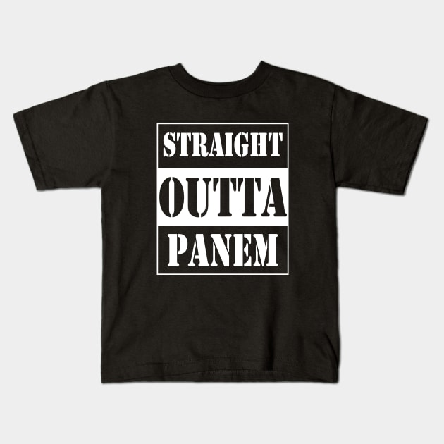 straight outta panem Kids T-Shirt by TTL